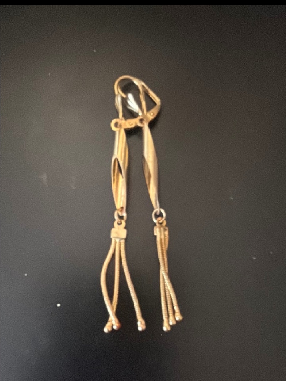 Gold Dangle Tassel Earrings - Women Accessories